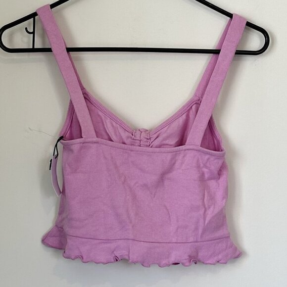 NWT Abound Ruffle Trim Tie Front Crop Top - Size: Small - Picture 6 of 6